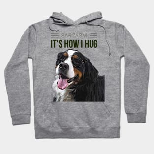 Sarcasm, its how I hug (dog wearing glasses) Hoodie